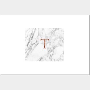 Monogram rose marble T Posters and Art
